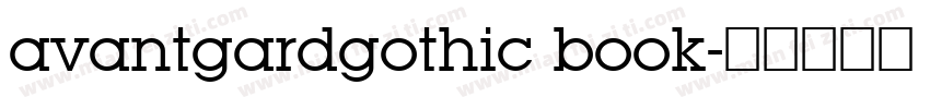 avantgardgothic book字体转换
